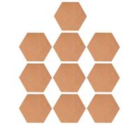 Hemobllo Tablero de Corcho Hexagonal Múltiples Usos 10 Piezas Autoadhesivo Material de Corcho Natural para Pared Adecuado para Oficina y Decoración Creativa para Oficina y Decoración