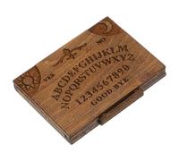 Hemobllo Tablero de Espíritus de Madera Miniatura con Planchette, Pequeño Tablero con Cajón Oculto para Suministros de Fiestas Halloween y Decoración Temática de Brujas para Casa de