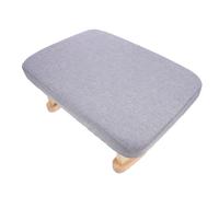 Hemobllo Taburete Acolchado de Algodón y Lino Base de Madera Resistente, Diseño Elegante y Versátil para Oficina y Entrada, Adecuado para Cambiar Zapatos y Yoga