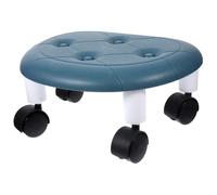 Hemobllo Taburete bajo Giratorio con Ruedas Suaves para Baño y Taller Mini Banqueta Portátil Diseño Compacto y Multifuncional para Espacios Pequeños