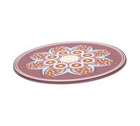 Hemobllo Tapete Redondo Para Cuenco Sonoro Meditación, Cojín Bordado Grande Mandala Marrón, Almohadilla Antideslizante Resistente, Accesorio Budista Para Terapia De Sonido y Prácticas Religiosas