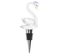 Hemobllo Tapón Material de Zinc de Aleación y de Cristal Portátil para Forma de Cisne Elegante Aislante para Proteger Botella Vino en Botellas en Fiestas