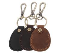 Hemobllo Tarjetero de PU Vintage para Tarjetas de Acceso y Llavero, Funda de Tarjeta Hecha a Mano, 3 Piezas Colores Negro, Marrón y Café, Práctico para Áreas Residenciales y Oficinas