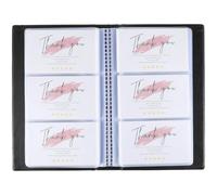 Hemobllo Tarjetero Libro Organizador de Tarjetas de Visita de Piel Sintética Negra con Bolsillos para Hombres y Oficina Almacenamiento Seguro y Acceso Fácil Tarjetas de Presentación