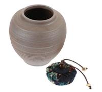 Hemobllo Tarro de Cerámica para Té Pequeño con Tapa Hermética Lata Sellada para Almacenamiento de Alimentos Secos y Especias Diseño Portátil y Decorativo Chino para Cocina