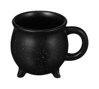 Hemobllo Taza Cerámica Halloween con Diseño de Caldera de Bruja de Tres Patas Taza Pequeña Decorativa para Café Té y Jugos Hogar Regalo Creativo y Espeluznante