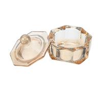 Hemobllo Taza De Cristal Con Tapa Para Manicura Recipiente Duradero Para Mezcla De Líquidos Accesorio Profesional Para Arte De Uñas Tazón Práctica Para Salón y Uso Personal