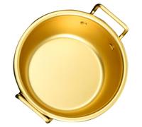 Hemobllo Tazón de Arroz de Aluminio Estilo Coreano, Dorado, Ligero | Uso Multiusos para Buffet y Restaurante, Bordes Suaves, Superficie Lisa, Fácil de Limpiar, Versátil