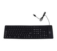 Hemobllo Teclado Plegable de Silicona USB 109 Teclas, Ultra Delgado y Silencioso, Portátil Bolsa para Ordenador y Viajes