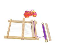 Hemobllo Telar de Madera para Creativo DIY Herramienta de Manual Segura y Duradera Kit Educativo para Desarrollo Intelectual y Accesorios Bufandas y Cinturones Años Color Color Aleatorio