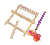 Hemobllo Telar de Madera para DIY Máquina Manual para Pulseras y Bufandas Juguete Educativo de Desarrollo Creativo Herramienta Segura y Duradera para Manualidades Color Aleatorio
