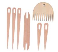 Hemobllo Telar Manual De Madera De Herramientas Para Tejer Aguja De Crochet Peine Lanzaderas De Tejer Para Manualidades