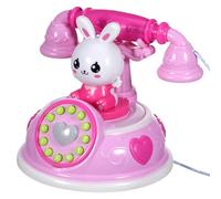 Hemobllo Teléfono de Juguete de Simulación para Teléfono Antiguo Educativo de Plástico y Multifunicional el Desarrollo Inteligencia y Habilidades Sociales para Casa Color Rosa