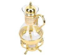 Hemobllo Tetera de Café de Vidrio Calentable de Estilo Cafetera Retro para Casa y Oficina Ergonómico Limpiar para Preparar Bebidas