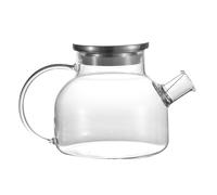 Hemobllo Tetera de Vidrio Transparente de 1 Litro Filtro Desmontable y Tapa de Acero Inoxidable Tetera Resistente al Calor para Té de Flores Infusor Fácil de Limpiar Adecuado para