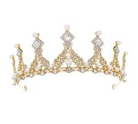 Hemobllo Tiaras de Novia de Perlas Gemas de Imitación Diademas de Boda para Tiara de Cumpleaños Accesorios de Adorno para Boda