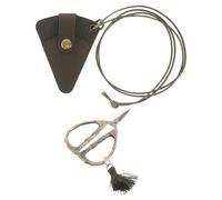 Hemobllo Tijeras Vintage para Bordar de 2.3 Pulgadas con Mango Retro, Acero Inoxidable y Funda de Cuero para Proyectos de Costura y Bordado Precisos