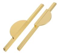 Hemobllo Tiradores de Aleación de Aluminio en Forma de Media Luna 2 Piezas, Manijas Doradas para Muebles Instalación Rápida, Compatibles Armarios y Tocadores de Baño Modernos