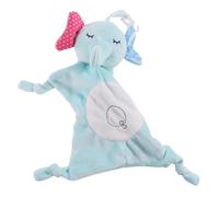 Hemobllo Toalla de para Niña con Peluche de Algodón PP Diseño de Elefante y Seguro de Juguete para Recién Nacido que Estimula Habilidades Cognitivas y Atención Visual