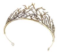 Hemobllo Tocado de Diadema de Rama Dorada para Novia y Cumpleaños, Aleación Ligera Fácil de Usar, Accesorio Delicado para Aniversarios y Compromisos