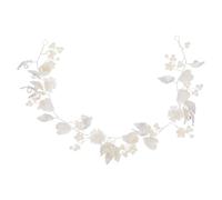 Hemobllo Tocado de Novia de Aleación con Flores y Diadema de Perlas para Mujer Accesorio de Cabello Elegante para Bodas y Fiestas Diseño Cómodo y Versátil