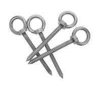 Hemobllo Tornillos de Gancho Autorroscantes M10x100 de Acero Inoxidable 304, 4 Piezas, Pernos de Ojo Cerrado de Alta Resistencia para Colgar en Pared, Techo y Uso Industrial