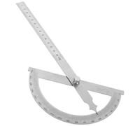 Hemobllo Transportador de Ángulos para Carpintería 180° Regla de Acero 150 MM Medidor Angular Ajustable para Maquinistas E Ingenieros Herramienta Multiusos de Precisión para Bricolaje