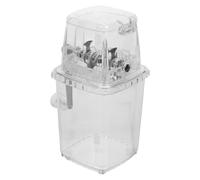 Hemobllo Trituradora de Hielo Manual de PP Plástico y Acero Inoxidable Manual Picadora de Hielo Pequeña 2l Tapa Transparente, para Snow Cones y Cocina
