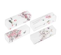 Hemobllo Tubo de Almacenamiento de Crema Labial Contenedor de Lápiz Labial 4 Unidades Estilo Chino Clásico para DIY, Regalos y Viajes