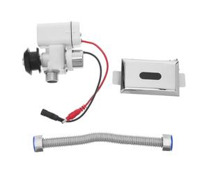 Hemobllo Válvula y Fácil Instalación de Descarga Automática para Urinario con Sensor Infrarrojo, Material Metálico para Uso en Instituciones y Hogares