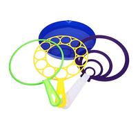 Hemobllo Varitas de Burbujas y Anillos para Hacer Burbujas Niños Tamaño Grande Colores Aleatorios Multiburbuja para Juegos al Aire Libre Patio Parque Kit 4 Piezas Color Aleatorio