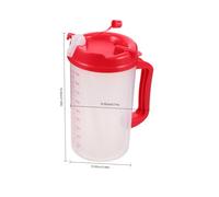 Hemobllo Vaso Antiderrames para Alimentación de Ancianos con Pajita Capacidad Grande Color Rojo Vaso Hospitalario para Pacientes Encamados con Disfagia Adecuado para Cuidado y Dieta