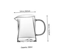 Hemobllo Vaso de Vidrio Transparente para Café y Bebidas Resistente Altas Temperaturas Capacidad Mediana para Microondas y Uso Profesional Restaurantes y Cafeterías