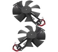 Hemobllo Ventilador de Refrigeración Negro para Cocina de Inducción Compatible Doble Voltaje y Construcción Resistente al Calor, Pack de 2 Unidades Adecuado para Decoracion Verano