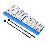 Hemobllo Xilófono para Niños con 13 Notas de Placas de Aluminio Blancas, Instrumento de Percusión Educativo con Mazos, Adecuado para Principiantes Aula y Actividades Musicales Infantiles