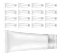 Hemobllo y Protección Antigoteo de Viaje Rellenables de Plástico Blanco 30 Tubos de 20ml Apertura Ancha para Loción Corporal y Limpiador Facial en Viajes y Gimnasio