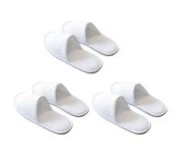 Hemobllo Zapatillas Desechables Antideslizantes para Hotel 3 Pares de Tela de Felpa Blanca Cómodas y Transpirables para Uso Interior Viajes y Huéspedes