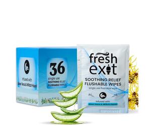 Hemorroides toallitas | Medicated Hemorrhoidal alivio toallitas | Flushable toallitas con Witch Hazel & Aloe | mejor para alivio de irritación picor y la quema de dolor FE HW, 1