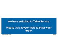 Hemos cambiado a Servicio de Mesa. Espere a su mesa para realizar su pedido.