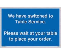 Hemos cambiado al servicio de mesa.