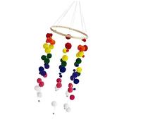 HEMOTON 1 Cuerda Decoración De Pared Colgante Juguete De Cuna Guardería Móvil Bebé Móvil Sonajero De Guardería Inicio Tienda Decoración Móvil De Techo Para Bebé Neutral Campana De Cama