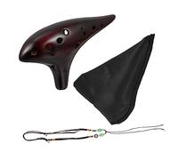 HEMOTON 1 Juego 12 Ocarina De Doce Agujeros Cacerola Sitar Música Dulcimer Flauta De Melodía Tonos Juguetes Musicales Pandereta Estaño Mercadería Instrumentos Tubería Cerámica Brown