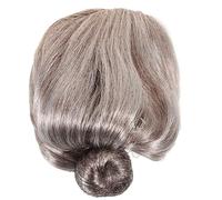 HEMOTON 1 Juego De Disfraz De Abuela Para Mujer Peluca De Anciana Nuevas Ideas De Para Abuela Accesorios De Cosplay Para Abuela Peluca Gris Vestido Elegante De Anciana