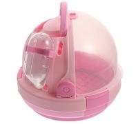 HEMOTON 1 Juego Jaula Portátil para Aves de Transportador para Periquitos y Pájaros Pequeños Diseño Ventilado y Compacto para y Actividades Rosa Base de Malla Galvanizada