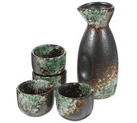 HEMOTON 1 Juego Juego De Jarras De Sake Petaca y Copa De Sake Dispensador De Salsa De Soja Set De Regalos Japoneses Copas De Sake Juego De Sake De Porcelana Cerámica Envase Bien