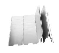 HEMOTON 1 Juego Parabrisas de Camping de Aluminio Cortavientos para Cocina Outdoor para Acampar y Senderismo Incluye Bolsa de Transporte