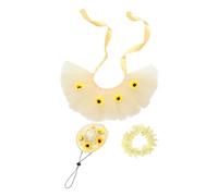 HEMOTON 1 Juego Ropa para Mascotas Disfraces para Perros Fiesta Rosa Accesorios Sombrero Gracioso Falda De Perro Disfraz Hawaiano para Mascotas Adorable Disfraz De Cachorro Yellow Hierba