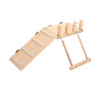 HEMOTON 1 Juego Swing de Escalera de trampolín Interesante Escalera de hámster Columpio de hámster Decorativo Valla de Chinchilla Divertida Jaula Hamster de Madera