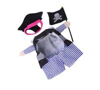 HEMOTON 1 Juego Traje Pirata De Mascota Perros Largo Tejer Ups Boda Fiesta Disfraz De Perro Decorativo Sombreros Precioso Sombrero De Gato Accesorios Hola Pequeño Disfraz De Gato Poliéster