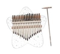 HEMOTON 1 Set Piano de Dedo Kalimba Acrílico Transparente 17 Tonos Forma de Estrella, Instrumento Musical Portátil para Principiantes